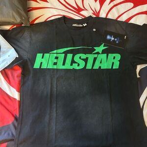 Hellstar Black T-Shirt with Green Logo